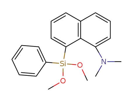 Molecular Structure of 131120-91-7 (8-(dimethylamino)-1-naphthyldi(methoxy)phenylsilane)