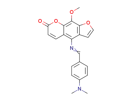 Molecular Structure of 78439-80-2 (7H-Furo[3,2-g][1]benzopyran-7-one,
4-[[[4-(dimethylamino)phenyl]methylene]amino]-9-methoxy-)