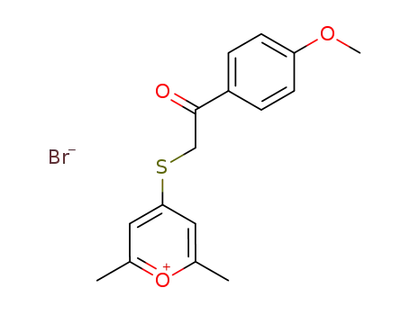 Pyrylium, 4-[[2-(4-methoxyphenyl)-2-oxoethyl]thio]-2,6-dimethyl-,
bromide
