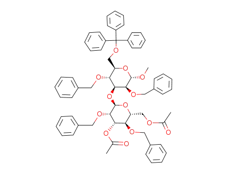 methyl 2,4-di-O-benzyl-3-O-(3,6-di-O-acetyl-2,4-di-O-benzyl-α-D-mannopyranosyl)-6-O-trityl-α-D-mannopyranoside