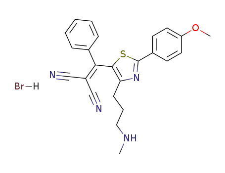 2-{[2-(4-Methoxy-phenyl)-4-(3-methylamino-propyl)-thiazol-5-yl]-phenyl-methylene}-malononitrile; hydrobromide