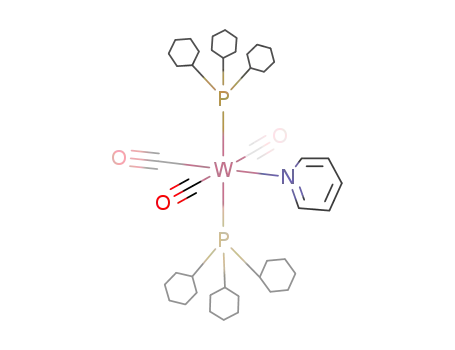 mer,trans-W(CO)3(tricyclohexylphosphine)2(pyridine)