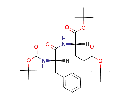 Molecular Structure of 113035-38-4 (L-Glutamic acid, N-[N-[(1,1-dimethylethoxy)carbonyl]-L-phenylalanyl]-,
bis(1,1-dimethylethyl) ester)