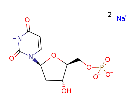 Molecular Structure of 42155-08-8 (2'-Deoxyuridine 5'-monophosphate disodium salt)