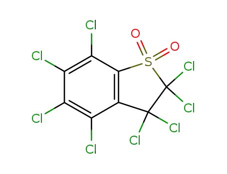 Molecular Structure of 73308-54-0 (octachloro-2,3-dihydrobenzothiophene 1,1-dioxide)