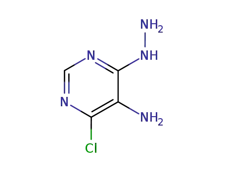 Molecular Structure of 42786-59-4 (4-CHLORO-6-HYDRAZINO-PYRIMIDIN-5-YLAMINE)