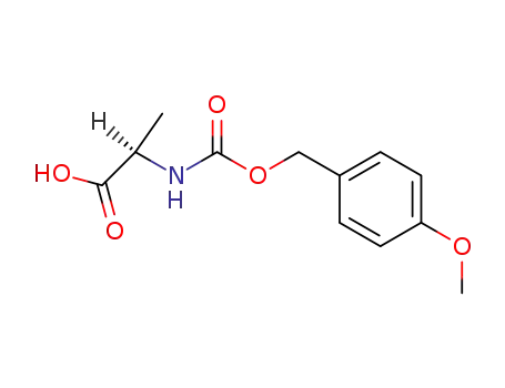 Molecular Structure of 103665-94-7 (D-Alanine, N-[[(4-methoxyphenyl)methoxy]carbonyl]-)