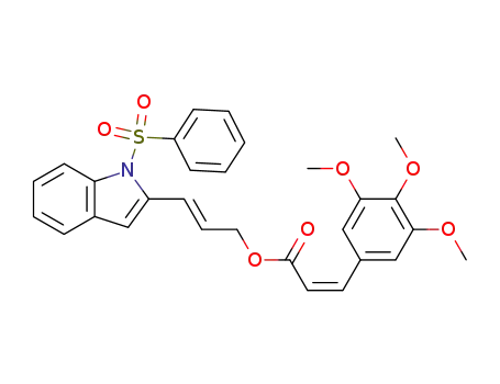 (Z)-3-(3,4,5-Trimethoxy-phenyl)-acrylic acid (E)-3-(1-benzenesulfonyl-1H-indol-2-yl)-allyl ester