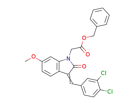 {3-[1-(3,4-Dichloro-phenyl)-meth-(E)-ylidene]-6-methoxy-2-oxo-2,3-dihydro-indol-1-yl}-acetic acid benzyl ester