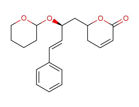 2H-Pyran-2-one,
5,6-dihydro-6-[4-phenyl-2-[(tetrahydro-2H-pyran-2-yl)oxy]-3-butenyl]-