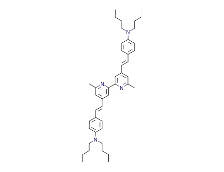 Molecular Structure of 426218-69-1 (4,4'-bis[(p-dibutylamino)styryl]-α,α'-dimethyl-[2,2']-bipyridine)