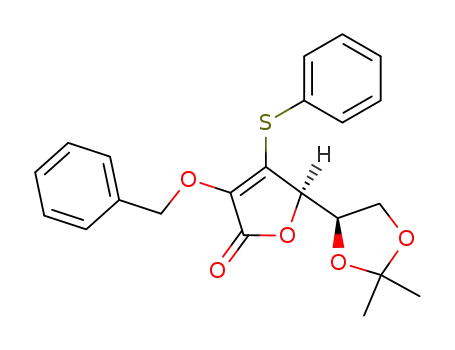 (4R,5R)-5,6-O-(1-methylethylidene)-3-S-phenyl-2-O-(phenylmethyl)-3-thio-γ-hex-2-enolactone