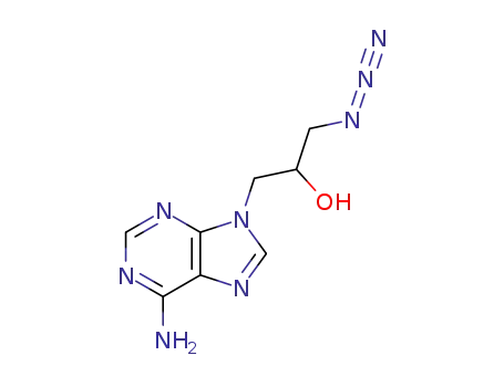 Molecular Structure of 88492-34-6 (9-(3-azido-2-hydroxypropyl)adenine)