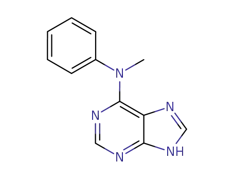 Molecular Structure of 82760-84-7 (N-Methyl-N-phenyl-9H-purin-6-amine)