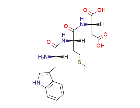 Molecular Structure of 97586-87-3 (L-Aspartic acid, N-(N-L-tryptophyl-L-methionyl)-)