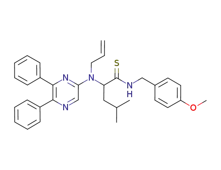 2-[allyl(5,6-diphenylpyrazin-2-yl)amino]-N-(4-methoxybenzyl)-4-methylpentanethioamide