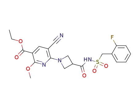 ethyl 5-cyano-6-(3-{[(2-fluorobenzyl)sulfonyl]carbamoyl}azetidin-1-yl)-2-methoxynicotinate