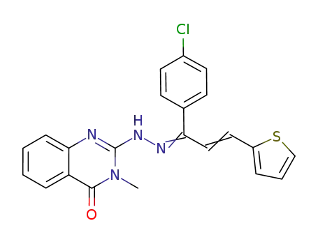 2-[2-[1'-(4-chlorophenyl)-3'-(2-thienyl)-2'-propenylidene]hydrazino]-3-methyl-4(3H)-quinazolinone