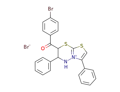 6-(4-Bromo-benzoyl)-3,5-diphenyl-5,6-dihydro-4H-1,7-dithia-4-aza-3a-azonia-indene; bromide