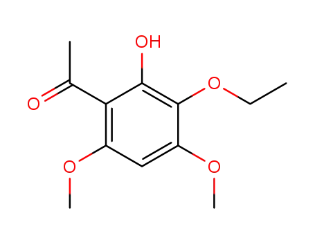 Molecular Structure of 89880-47-7 (Ethanone, 1-(3-ethoxy-2-hydroxy-4,6-dimethoxyphenyl)-)