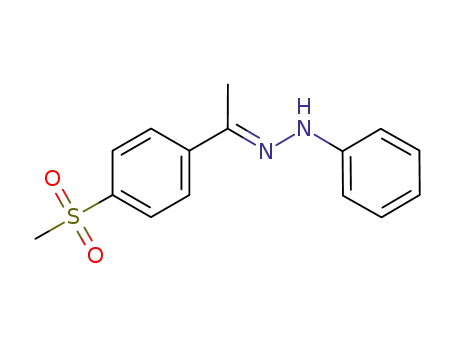 Molecular Structure of 1167493-77-7 ((1E)-1-{1-[4-(methylsulfonyl)phenyl]ethylidene}-2-phenylhyldrazine)