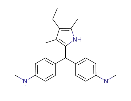 Molecular Structure of 1041615-84-2 (3,5-dimethyl-2-[bis-(4-dimethylaminophenyl)methyl]-4-ethyl-1H-pyrrole)