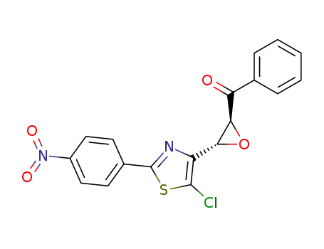(E)-1-Benzoyl-2-<2-(p-nitro-phenyl)-5-chlor-thiazolyl-4>-oxiran