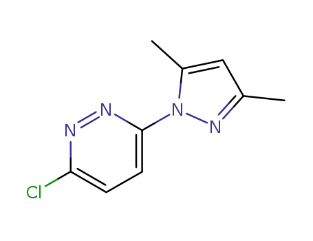 Molecular Structure of 29334-67-6 (3-CHLORO-6-(3,5-DIMETHYL-1H-PYRAZOL-1-YL)PYRIDAZINE)