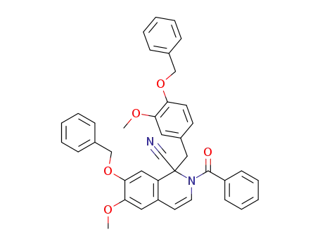 2-Benzoyl-7-benzyloxy-1-(4-benzyloxy-3-methoxy-benzyl)-6-methoxy-1,2-dihydro-isoquinoline-1-carbonitrile