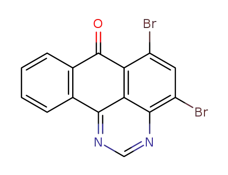 Molecular Structure of 6259-18-3 (4,6-Dibromo-7H-dibenzo[de,h]quinazolin-7-one)