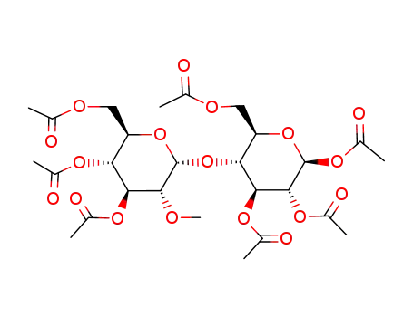 1,2,3,6-tetra-O-acetyl-4-O-(3,4,6-tri-O-acetyl-2-O-methyl-α-D-glucopyranosyl)-β-D-glucopyranose