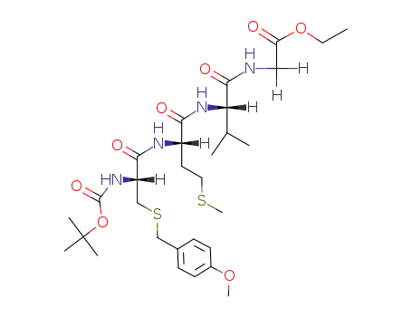 Glycine,
N-[N-[N-[N-[(1,1-dimethylethoxy)carbonyl]-S-[(4-methoxyphenyl)methyl]-
L-cysteinyl]-L-methionyl]-L-valyl]-, ethyl ester
