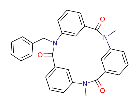 1,9-dimethyl-17-benzyl-1,9,17-triaza<2.2.2>metacyclophane-2,10,18-trione
