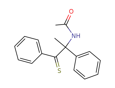 Molecular Structure of 89873-95-0 (Acetamide, N-(1-methyl-1,2-diphenyl-2-thioxoethyl)-)