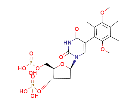 Molecular Structure of 105785-91-9 (3'-Uridylic acid, 2'-deoxy-5-(2,5-dimethoxy-3,4,6-trimethylphenyl)-,
5'-(dihydrogen phosphate))
