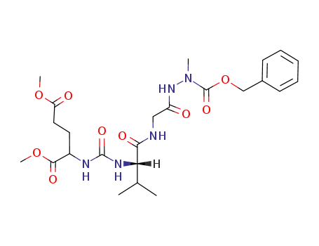 2-(3-{(S)-1-[2-(N'-Benzyloxycarbonyl-N'-methyl-hydrazino)-2-oxo-ethylcarbamoyl]-2-methyl-propyl}-ureido)-pentanedioic acid dimethyl ester