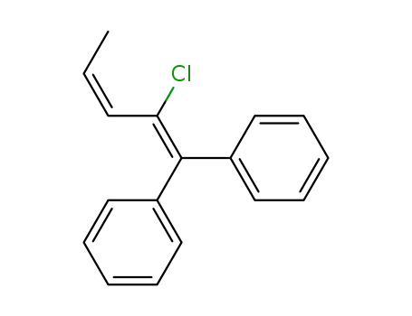 Molecular Structure of 88069-84-5 (Benzene, 1,1'-(2-chloro-1,3-pentadienylidene)bis-, (Z)-)