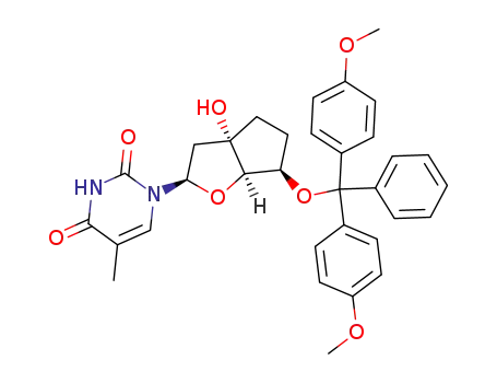 (3'S,5'R)-1-<2'-deoxy-5'-O-<(4,4'-dimethoxytriphenyl)methyl>-3',5'-ethano-β-D-ribofuranosyl>thymine