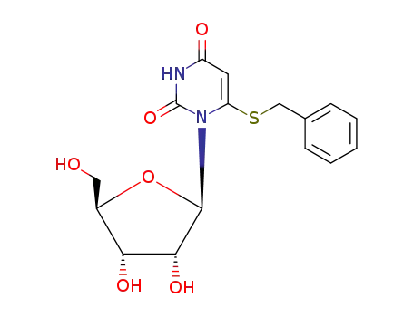 Molecular Structure of 58367-11-6 (Uridine, 6-[(phenylmethyl)thio]-)
