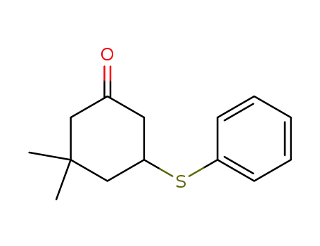 Molecular Structure of 77670-23-6 (Cyclohexanone, 3,3-dimethyl-5-(phenylthio)-)