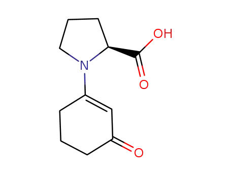Molecular Structure of 1033193-52-0 (1-(3-oxocyclohex-1-enyl)pyrrolidine-2-carboxylic acid)