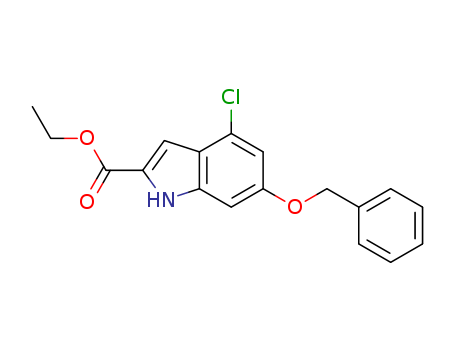 1H-Indole-2-carboxylic acid, 4-chloro-6-(phenylmethoxy)-, ethyl ester