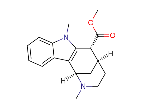 Molecular Structure of 113707-30-5 (methyl 2,7-dimethyl-1,2,3,4,5,6-hexahydro-1,5-methanoazocino<4,3-b>indole-6-carboxylate)