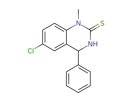 2(1H)-Quinazolinethione, 6-chloro-3,4-dihydro-1-methyl-4-phenyl-