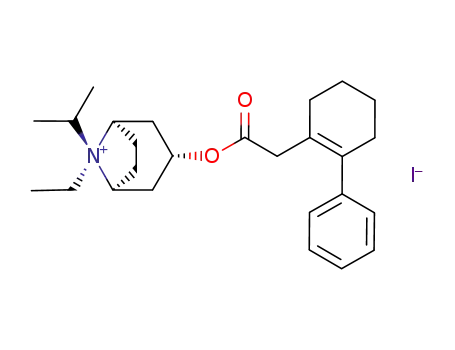 (1R,3R,5S,8R)-8-Ethyl-8-isopropyl-3-[2-(2-phenyl-cyclohex-1-enyl)-acetoxy]-8-azonia-bicyclo[3.2.1]octane; iodide