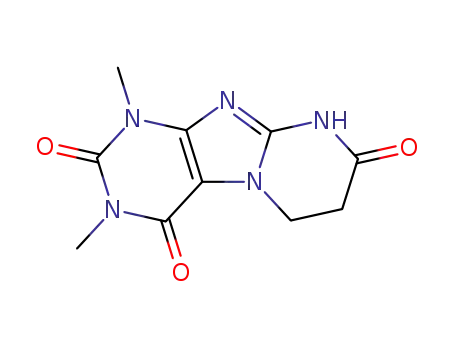 Molecular Structure of 114431-63-9 (1,2,3,4,6,7,8,9-octahydro-1,3-dimethylpyrimido[2,1-f]purine-2,4,8-trione)