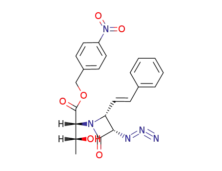 (2R,3R)-2-[(3S,4R)-3-Azido-2-oxo-4-((E)-styryl)-azetidin-1-yl]-3-hydroxy-butyric acid 4-nitro-benzyl ester