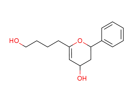 Molecular Structure of 344440-72-8 (6-(4-Hydroxy-butyl)-2-phenyl-3,4-dihydro-2H-pyran-4-ol)