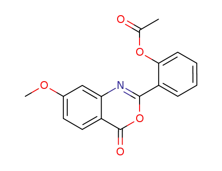 Molecular Structure of 117979-56-3 (4H-3,1-Benzoxazin-4-one, 2-[2-(acetyloxy)phenyl]-7-methoxy-)