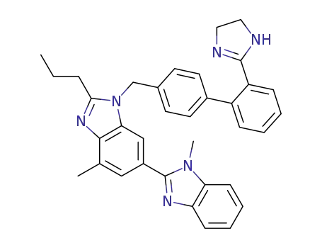 4'-{[2-n-propyl-4-methyl-6-(1-methylbenzoimidazol-2-yl)benzoimidazol-1-yl]methyl}-2-(1H-imidazoline-2-yl)biphenyl